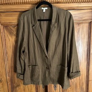 Eileen fisher linen blazer xl